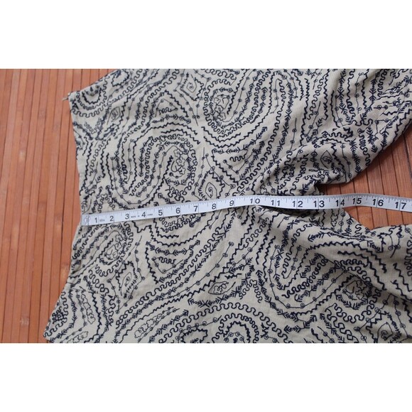 Talbots Lined Embroidered Beige Linen Blend Size 10‎ (30x28) - Picture 6 of 8